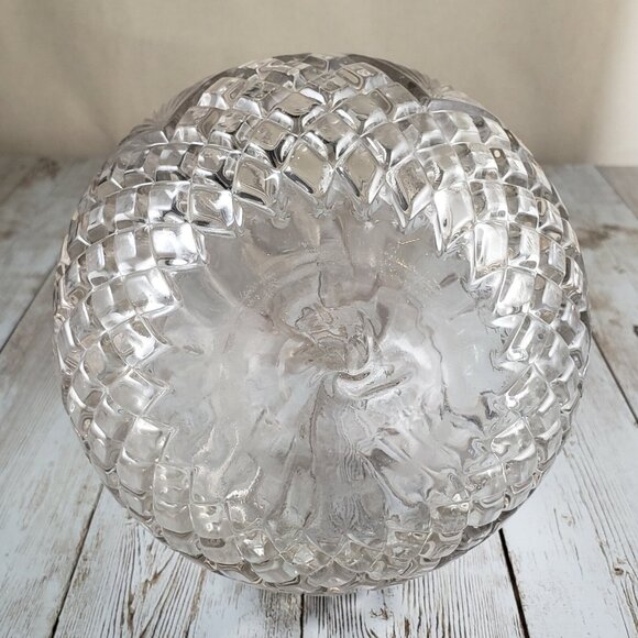 Model Flint 891 Water Bottle Pineapple and Fan Shepherd’s Plaid EAPG Clear Glass - Picture 2 of 8